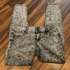 Lovesick grey  super skinny acid wash jeans size 5